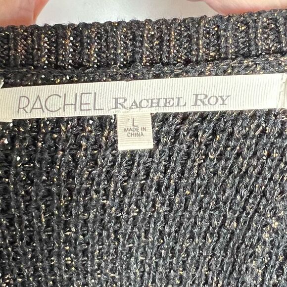 RACHEL by Rachel Roy Tulip Back Metallic-Speckled Sweater - Picture 6 of 10
